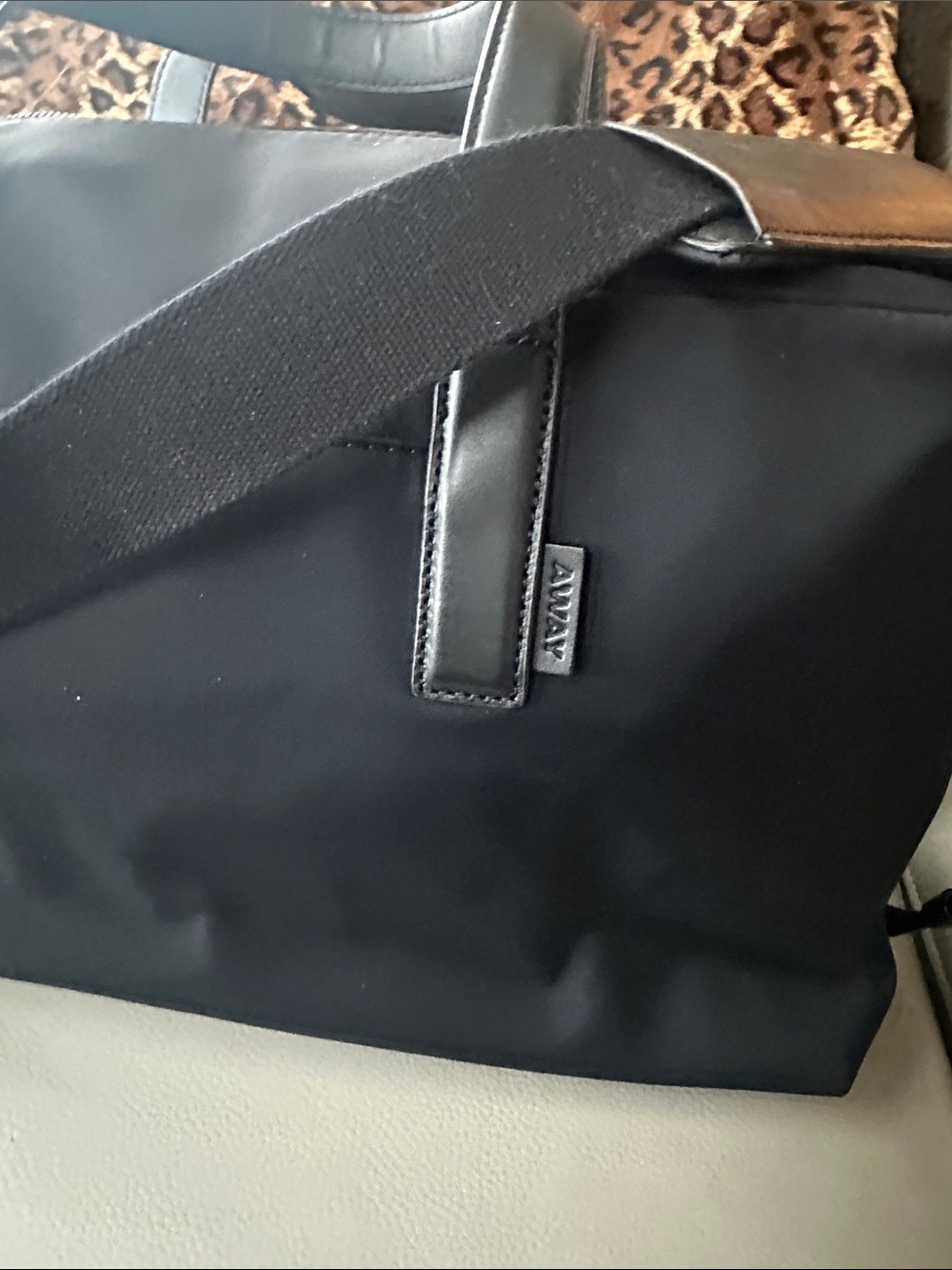 Away Everywhere Black Duffel Bag with Shoulder Strap - Picture 3 of 12